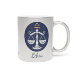 Libra Zodiac Metallic Mug (Silver / Gold) 11 oz