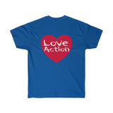 Love Action In Heart Design Unisex Ultra Cotton Tee