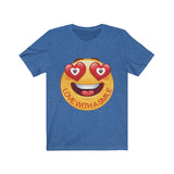 Love With A Smile Emoji Design on Unisex Jersey Short Sleeve Tee