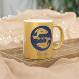 Pisces Zodiac Metallic Mug (Silver / Gold) 11 oz