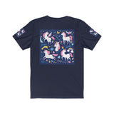 Five Enchanting Unicorns Unisex Jersey Short Sleeve Tee