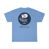 Aquarius Zodiac Unisex Heavy Cotton Tee