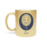 Leo Zodiac Metallic Mug (Silver / Gold) 11 oz