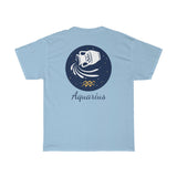 Aquarius Zodiac Unisex Heavy Cotton Tee