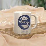 Pisces Zodiac Metallic Mug (Silver / Gold) 11 oz