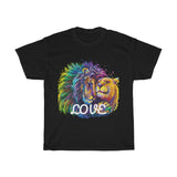 Lion & Lioness Love Design on Unisex Heavy Cotton Tee