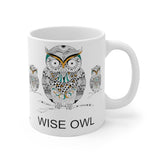 Wise Owl Ceramic Mug (EU) 11 oz and 15 oz - beautiful wise old owl design