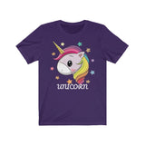 Lucky Unicorn Face Unisex Jersey Short Sleeve Tee