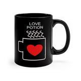 Love Potion Design 11oz Black Mug