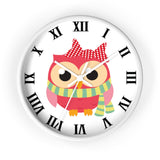 Watchful Owl Roman Numerals Wall clock