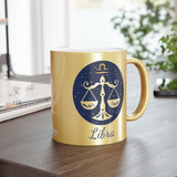 Libra Zodiac Metallic Mug (Silver / Gold) 11 oz