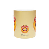 Love With A Smile Emoji on  Metallic Mug (Silver\Gold)