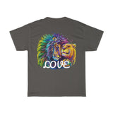 Lion & Lioness Love Design on Unisex Heavy Cotton Tee
