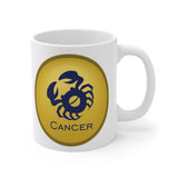 Gold Coin Cancer Zodiac Design on Ceramic Mug 11oz