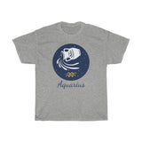 Aquarius Zodiac Unisex Heavy Cotton Tee