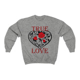 True Love design on Unisex Heavy Blend™ Crewneck Sweatshirt