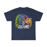 Lion & Lioness Love Design on Unisex Heavy Cotton Tee
