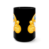 Big Smile Emoticon Black Mug 15oz