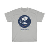 Aquarius Zodiac Unisex Heavy Cotton Tee