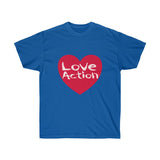 Love Action In Heart Design Unisex Ultra Cotton Tee