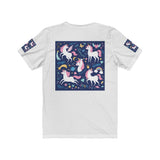 Five Enchanting Unicorns Unisex Jersey Short Sleeve Tee