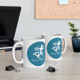 Blue Coin Sagittarius Zodiac Design on Ceramic Mug 11oz