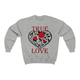 True Love design on Unisex Heavy Blend™ Crewneck Sweatshirt