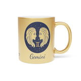 Gemini Zodiac Metallic Mug (Silver / Gold) 11 oz