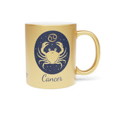 Cancer Zodiac Metallic Mug (Silver / Gold) 11 oz