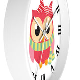 Watchful Owl Roman Numerals Wall clock