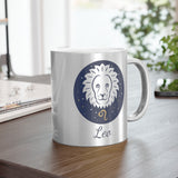 Leo Zodiac Metallic Mug (Silver / Gold) 11 oz