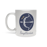 Sagittarius Zodiac Metallic Mug (Silver / Gold) 11 oz