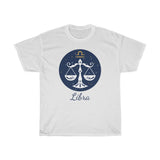 Libra Zodiac Unisex Heavy Cotton Tee