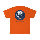 Aquarius Zodiac Unisex Heavy Cotton Tee