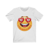 Love With A Smile Emoji Design on Unisex Jersey Short Sleeve Tee