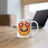 Love With A Smile Emoji on Ceramic Mug 11oz