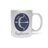 Sagittarius Zodiac Metallic Mug (Silver / Gold) 11 oz