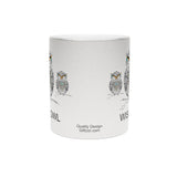 Wise Owl Metallic Mug (Silver / Gold) 11 oz beautiful wise old owl design