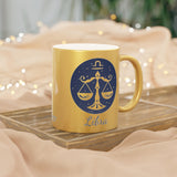 Libra Zodiac Metallic Mug (Silver / Gold) 11 oz
