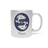 Pisces Zodiac Metallic Mug (Silver / Gold) 11 oz