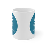 Blue Coin Sagittarius Zodiac Design on Ceramic Mug 11oz