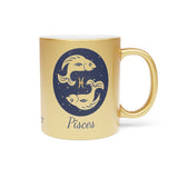 Pisces Zodiac Metallic Mug (Silver / Gold) 11 oz