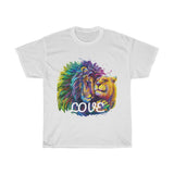 Lion & Lioness Love Design on Unisex Heavy Cotton Tee