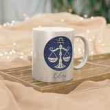 Libra Zodiac Metallic Mug (Silver / Gold) 11 oz