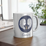 Gemini Zodiac Metallic Mug (Silver / Gold) 11 oz