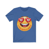 Love With A Smile Emoji Design on Unisex Jersey Short Sleeve Tee