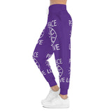 Love Peace Design on Athletic Joggers (AOP) For Men and Women