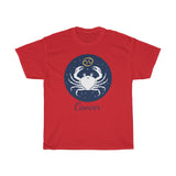Cancer Zodiac Unisex Heavy Cotton Tee