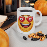 Love With A Smile Emoji on Ceramic Mug 11oz