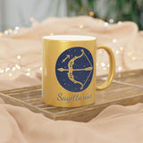 Sagittarius Zodiac Metallic Mug (Silver / Gold) 11 oz
